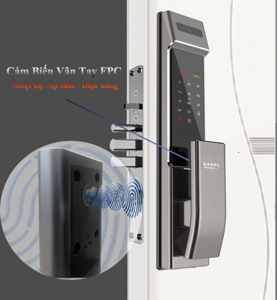 Khóa Cửa Nhận Diện Khuôn Mặt 3D  Kadol KD-M100F