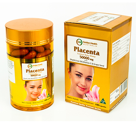 Nhau Thai Cừu Golden Health Placenta 50000mg Hộp 100 Viên 
